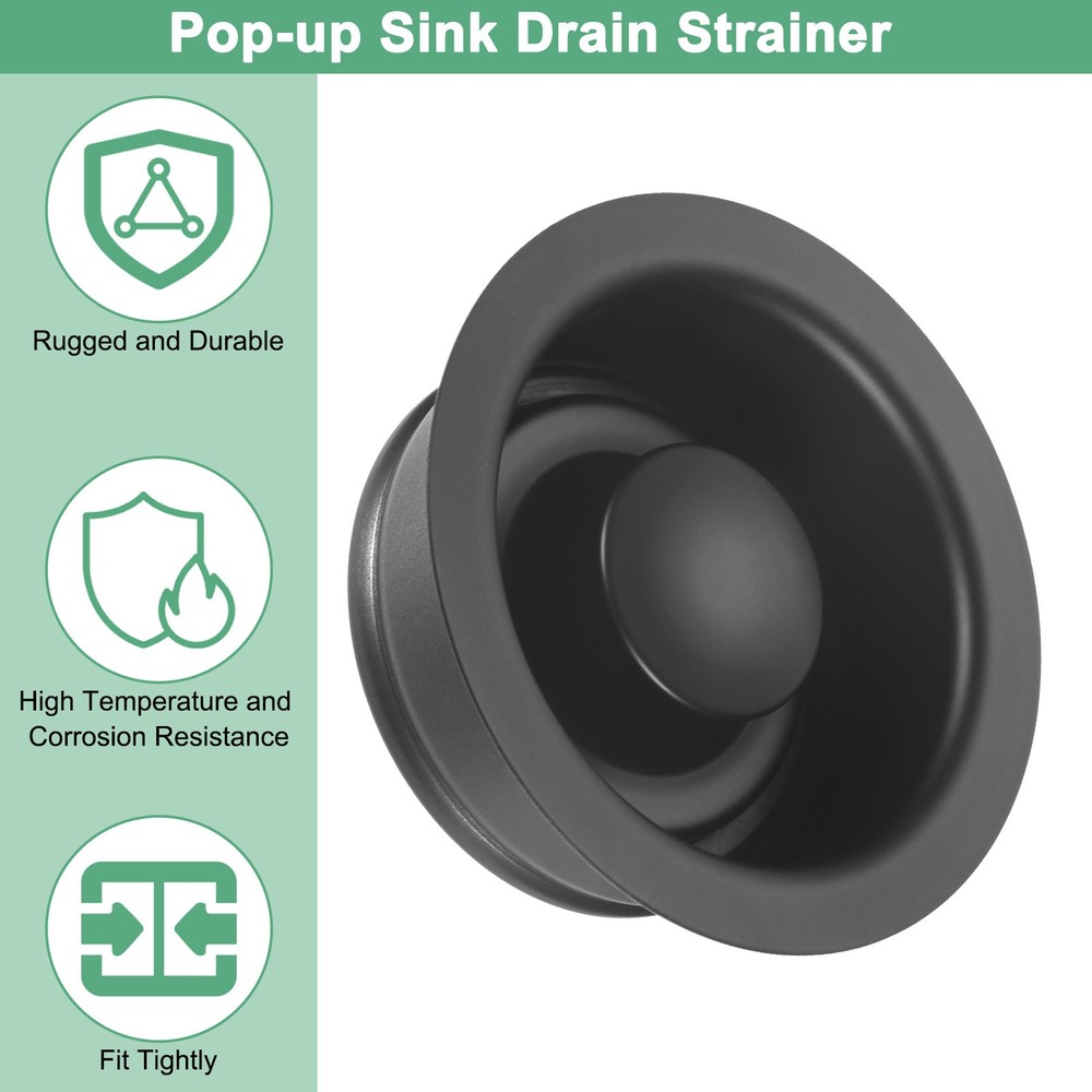 2-Pack Garbage Disposal Sink Flange for Garbage Disposal [Black]