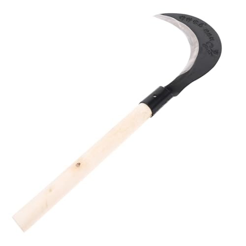 Long-Handled Grass Sickle Hand Tool with Comfortable Grip for Weeding and