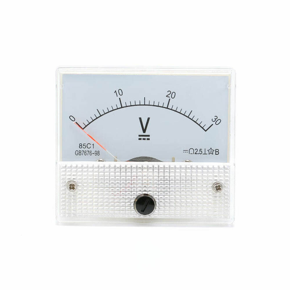 Analog Amp Panel Meter 2-30A 10-50V DC Ammeter Current Voltmeter Voltage 85C1