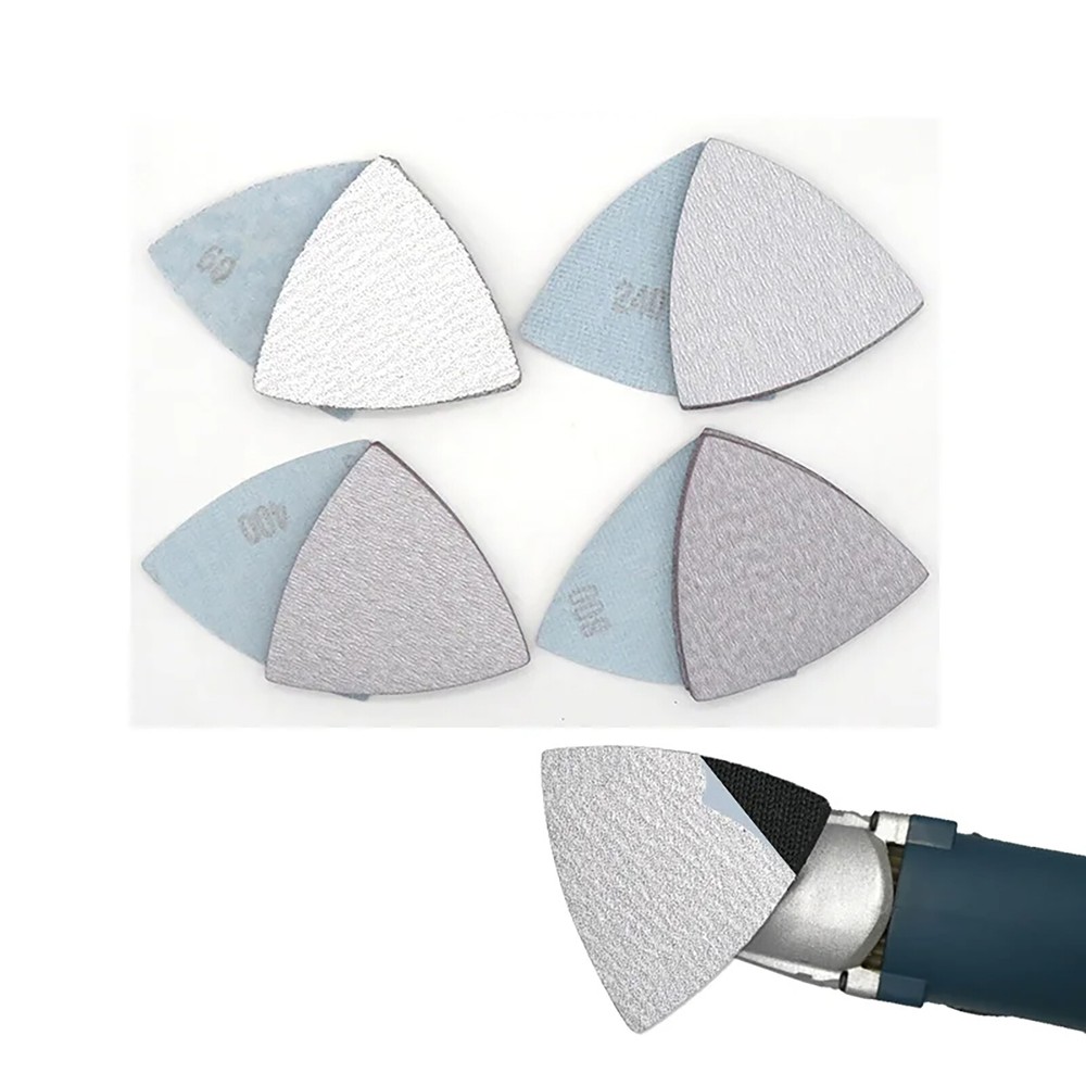 Mouse Sander Triangle Sandpaper Detail Sanding Pads Hook Loop 60-1000 Grit Gray