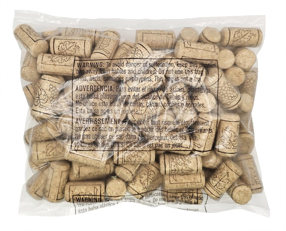 #8 x 1-3/4 First Quality Straight Wine Corks 100/Bag
