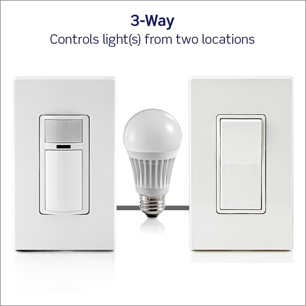 Motion Sensor Light Switch, Motion Activated, Auto-On/Auto-Off or Manual-On, ...