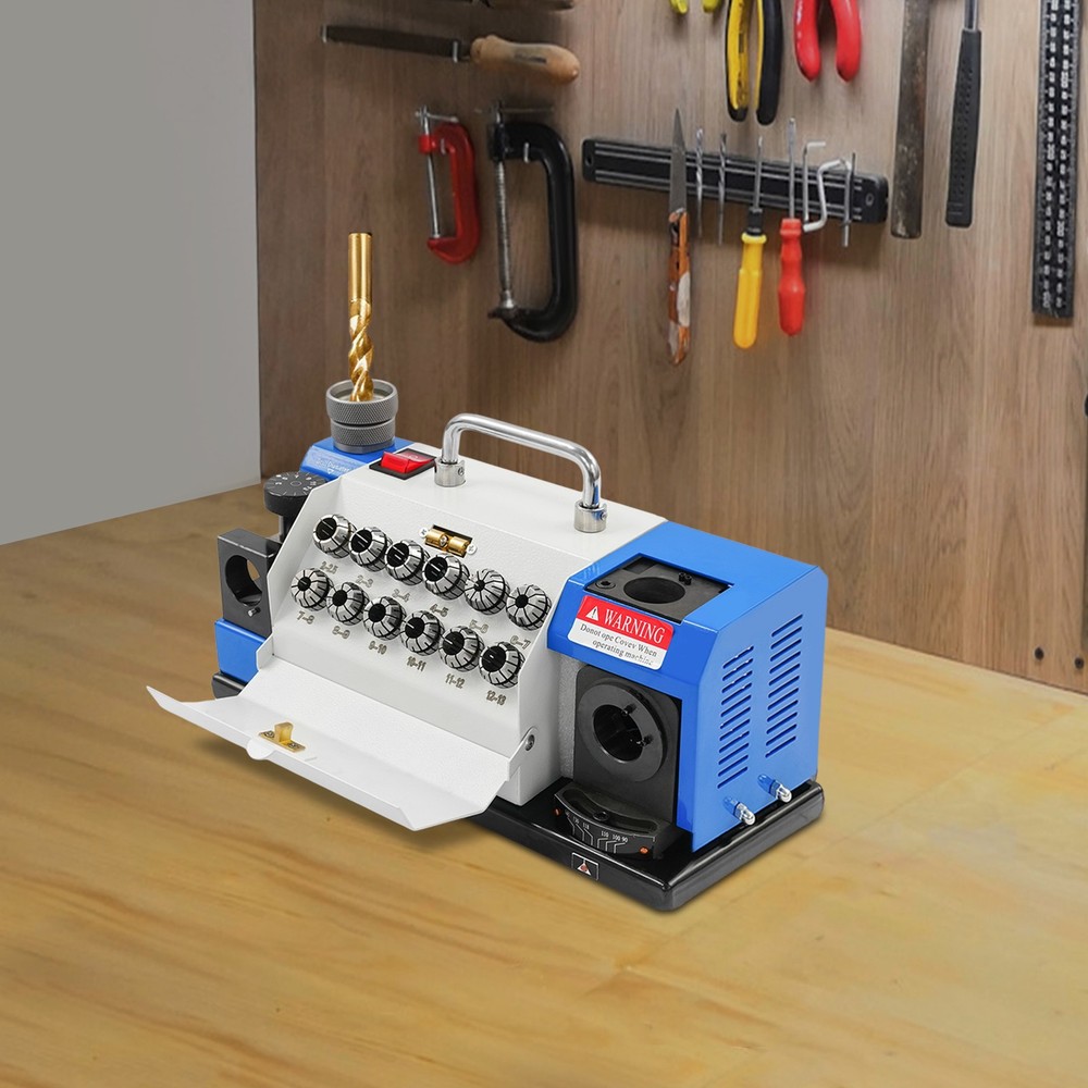 Electric Drill Bit Sharpener Sharpening Tool Grinding Machine w/ Drilling Chucks