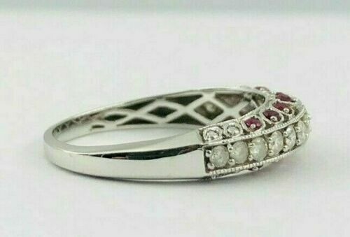 Art Deco 2.70Ct Lab-Created Diamond & Ruby Vintage Style Wedding Ring 925 Silver