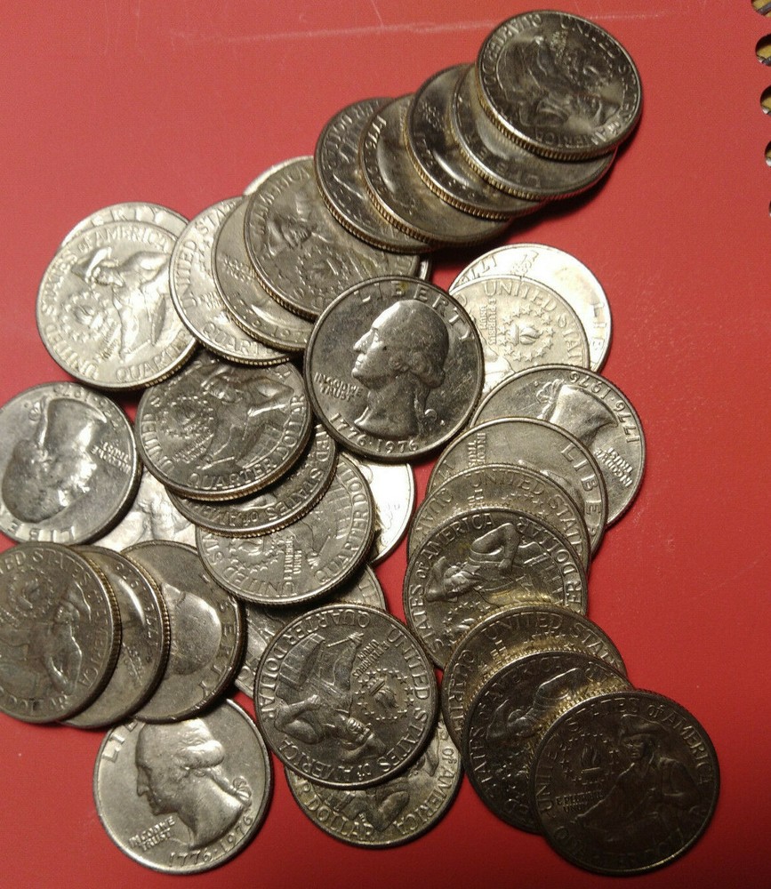 Bicentennial Washington Quarters Roll - 40 Coins