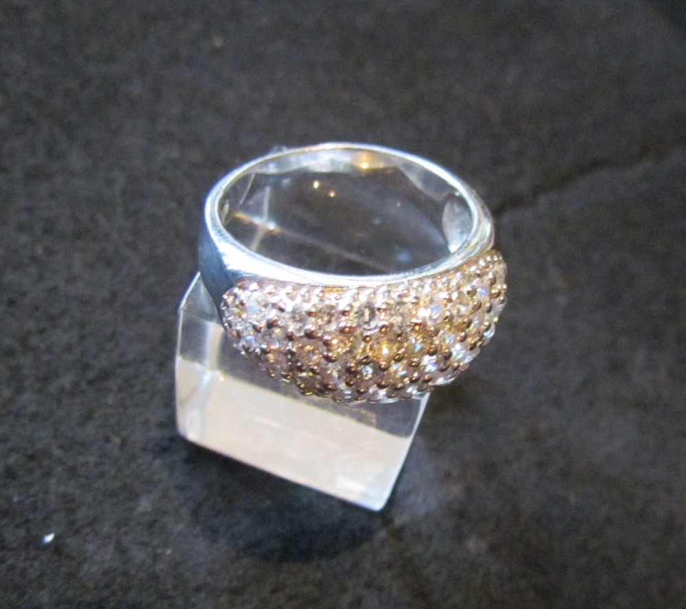 Ring Silver 925 Rodinated Daimonik 58 Size 18.4mm