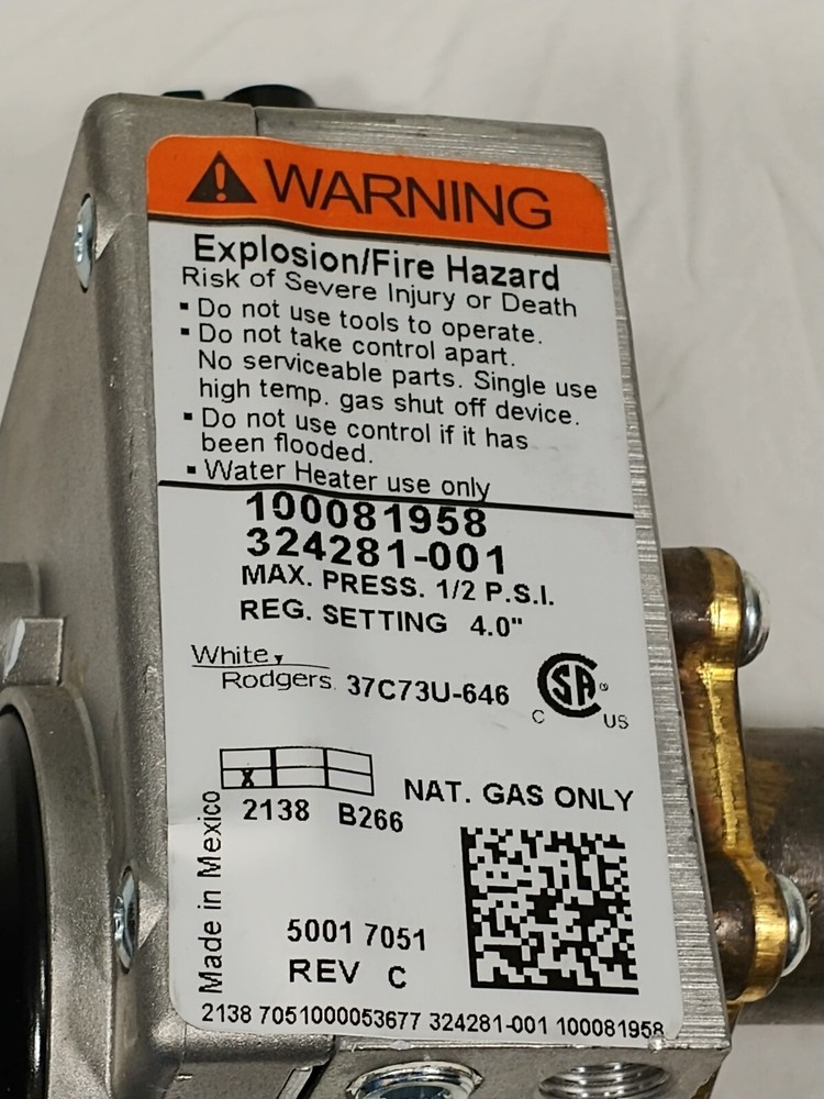 ProSelect PSW12703 Temperature Control Valve Nat Gas Water Heaters,..TW-36