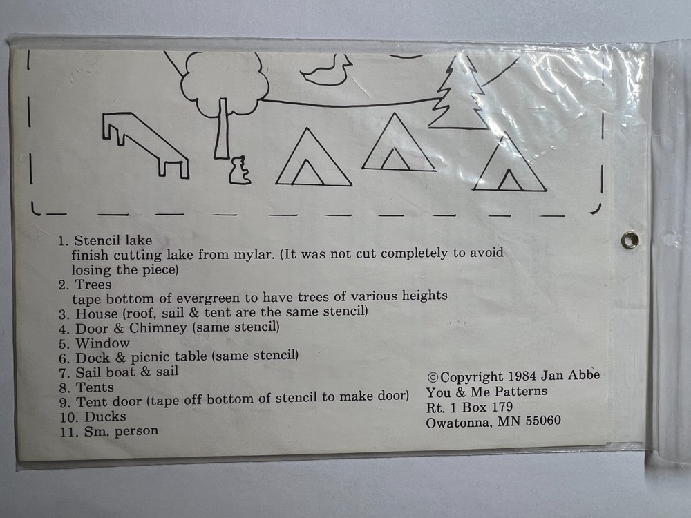 You & Me Patterns Stencil Styles Campground 570 UNCUT