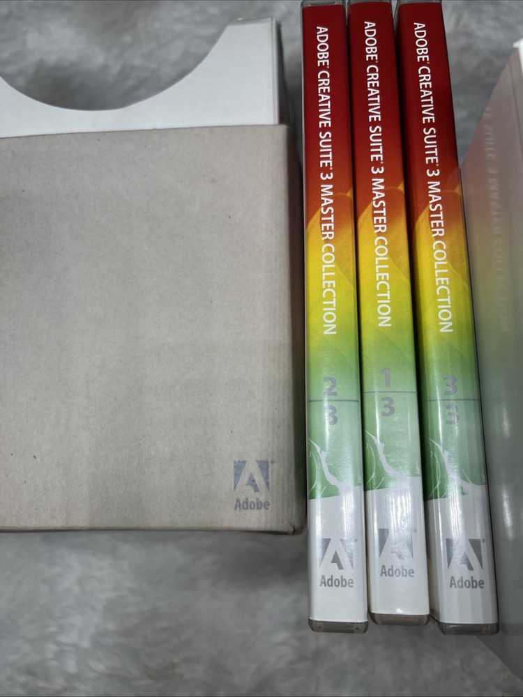 Adobe Creative Suite 3 Master Collection UPGRADE Complete 8 Discs & Serial #s