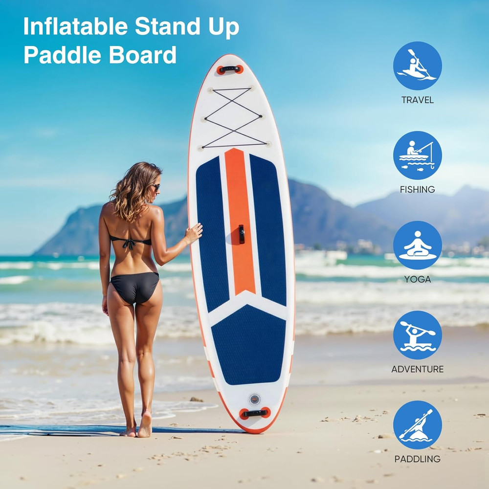 Inflatable Stand up Paddle Board with Premium SUP Paddleboard Accessories,2-In-1