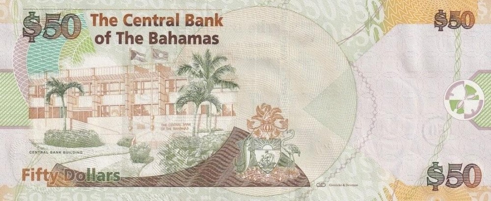 Bahamas 50 Dollars 2012 P 75A UNC