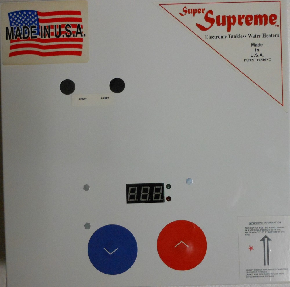 SUPREME TANKLESS WATER HEATER NEW 12KW  electric 240v
