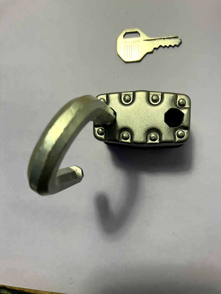 Master padlock with one key. Never used.