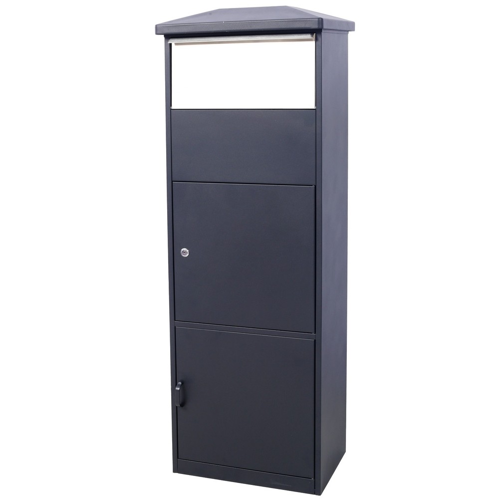 Lockable Large Parcel Drop Box Porch Mailbox with Secure Compartment