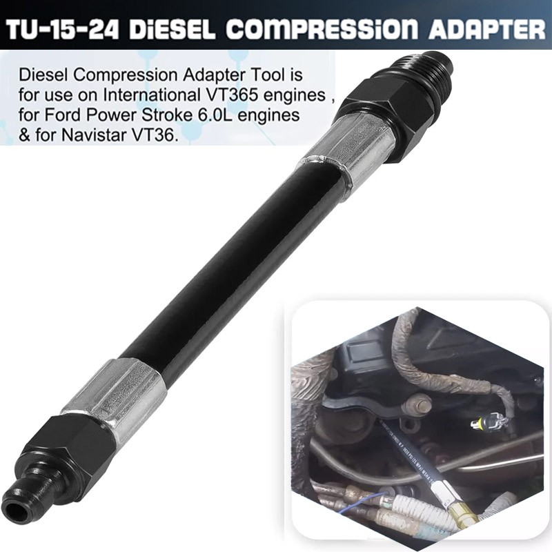 TU-15-24 Diesel Compression Test Adapter M14-1.25 Glow Plug Thread Adapter