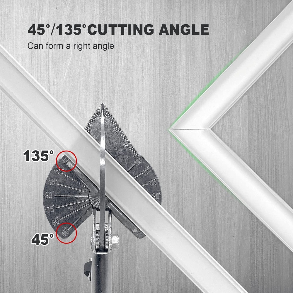 Miter Shears，Sharp Multi Angle Scissors, Adjustable From 45 ° to 135 ° Quarter