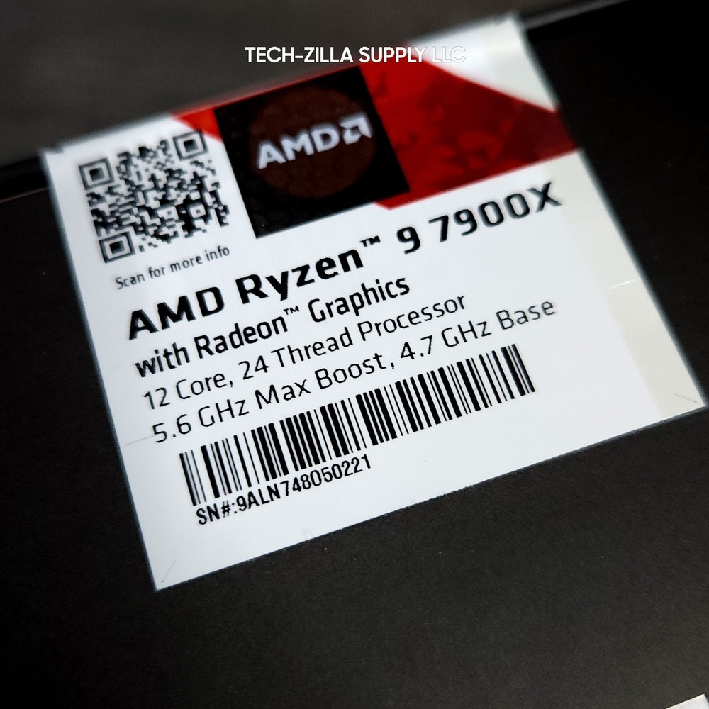 AMD Ryzen 9 7900X 12-Core, 24-Thread Unlocked Desktop Processor CPU SEALED