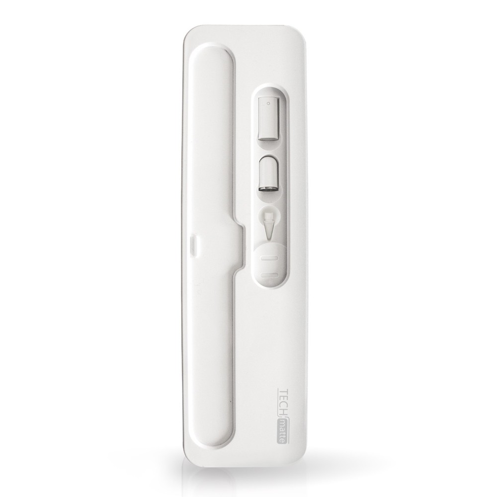 TechMatte Hard Shell Case/Box for Apple Pencil and Accessories (White)