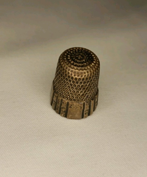 Sterling Silver Vintage Thimble 7, Sewing Accessory Tool