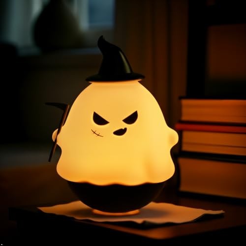 Ghost Night Light, Roly-Poly Cute LED Lamp Rechargeable Bedside Light, 3
