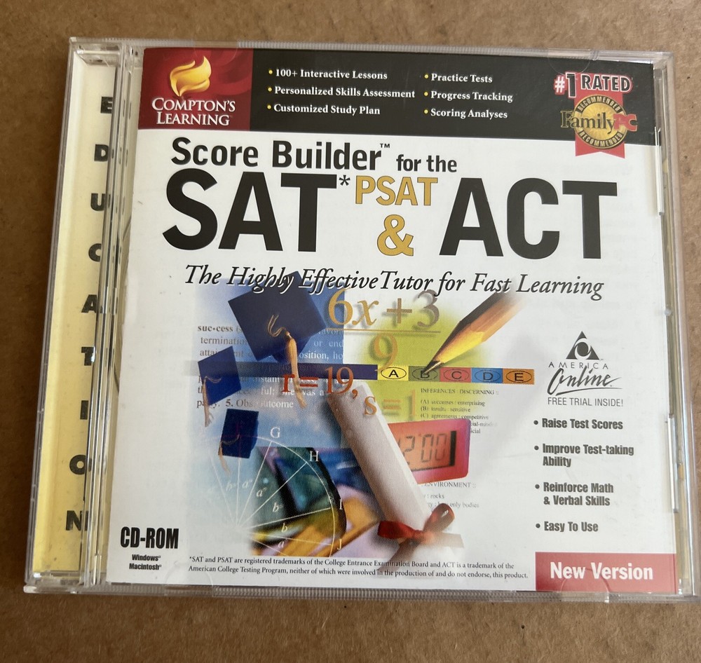 1999 Comptons Learning Score Builder SAT , PSAT & ACT CD-rom