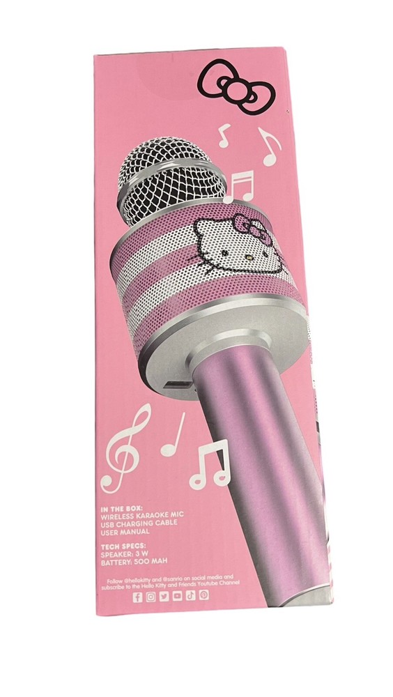 New Hello Kitty Bluetooth Karaoke Microphone Wireless Speaker