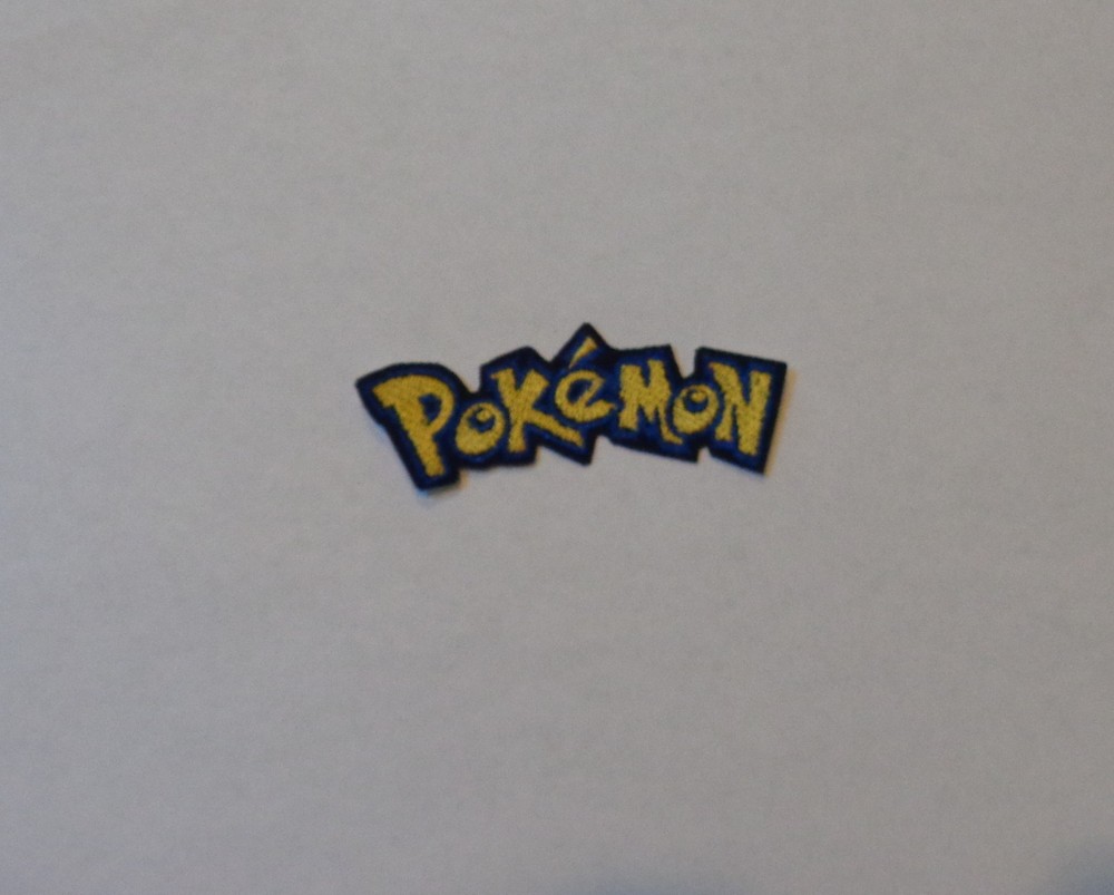 "Pokemon Logo"-  Iron-On Embroidered Patch