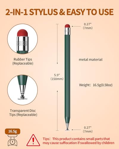 5 PCS Stylus Pen for Touchscreen,Octagonal Retro Design,Stylus Pen High
