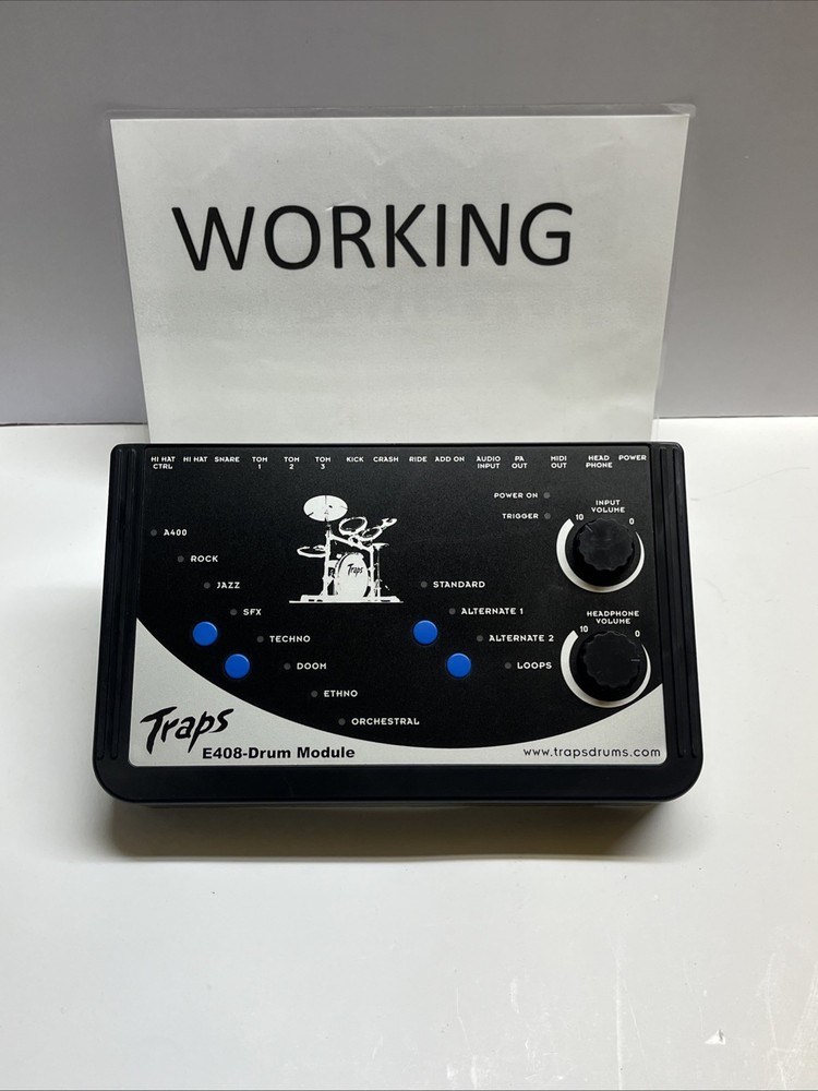 Traps Drums E408 Drum Module – Tested Working – Module Only