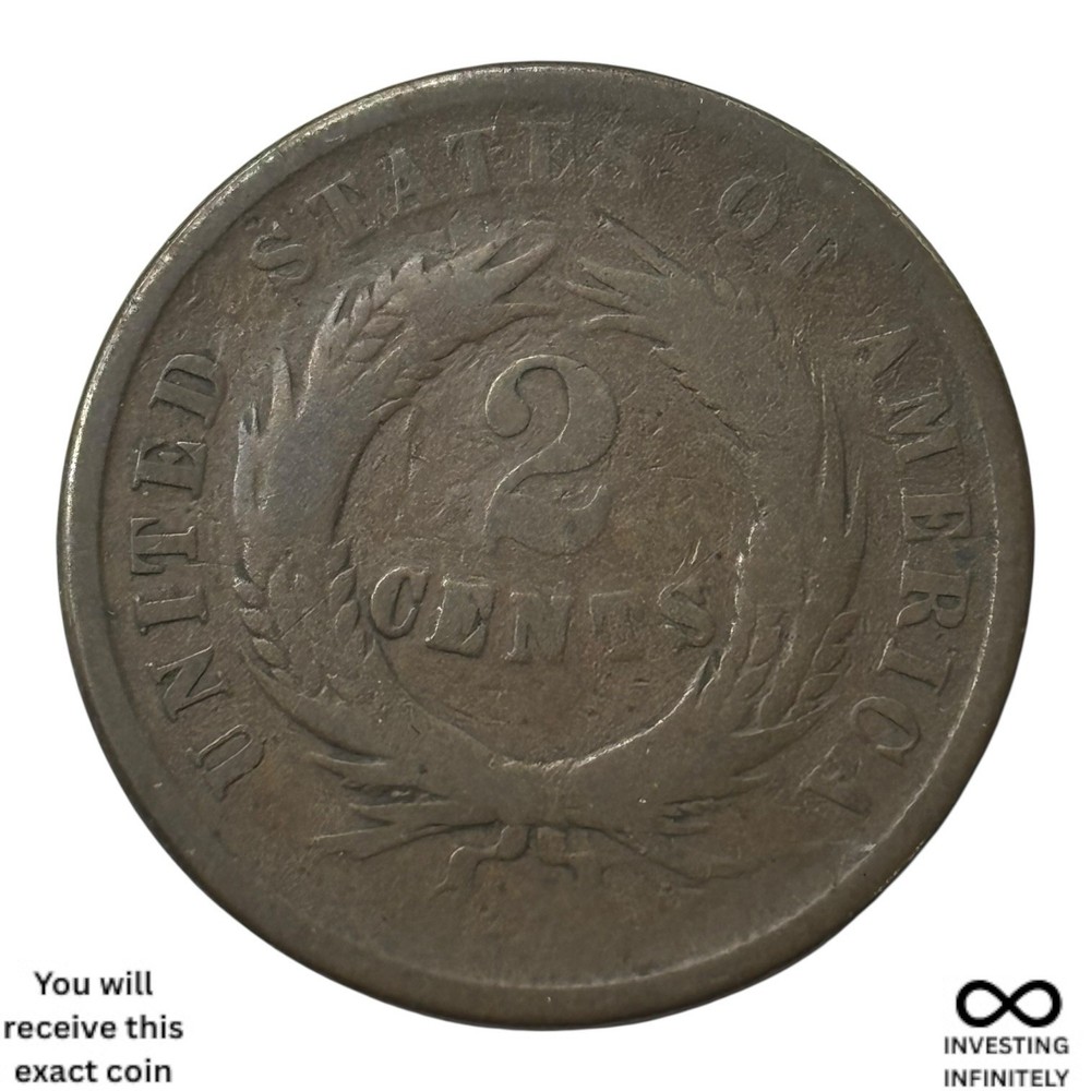 1864 2 Cent Piece X-889