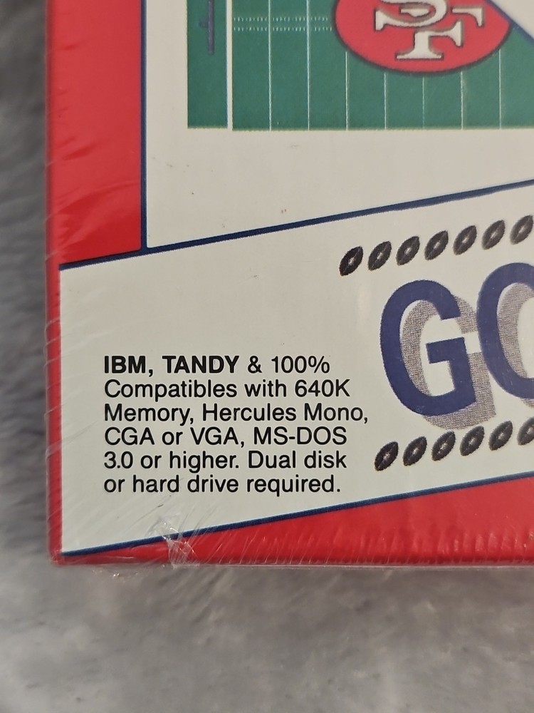 Vintage NFL Print Pro PC Software MS-DOS