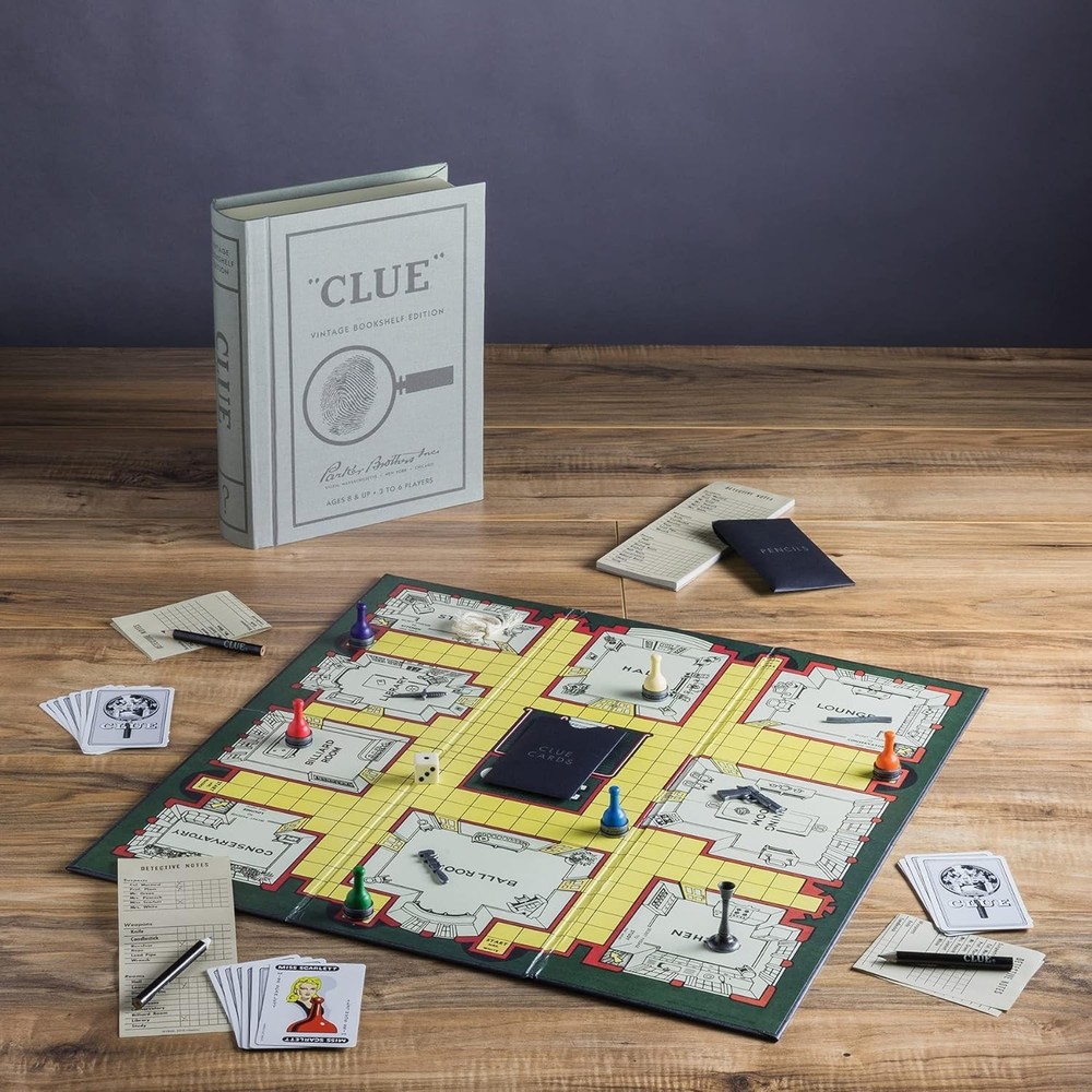 Clue Vintage Bookshelf Edition Board Game