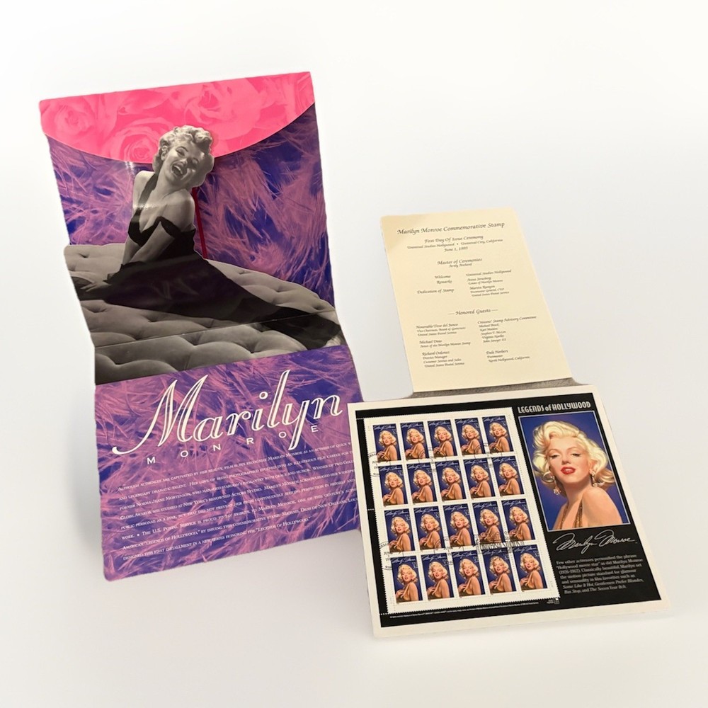 Marilyn Monroe 1995 Commemorative Stamp Set Excellent