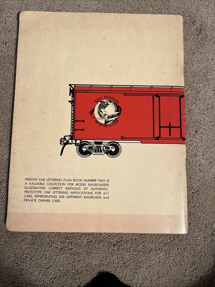 Freight Car Lettering Plan Book 1965 Good Condition