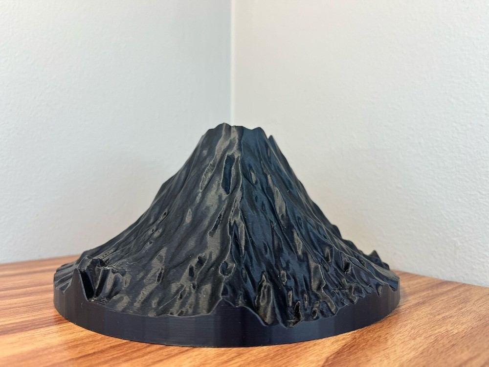 Volcano educational mountain cutout