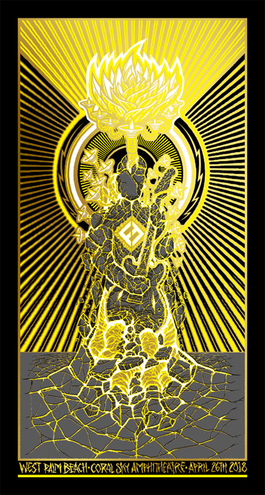 Foo Fighters Poster 4/26/2018 West Palm Beach FL Signed & Numbered #/71 A/E