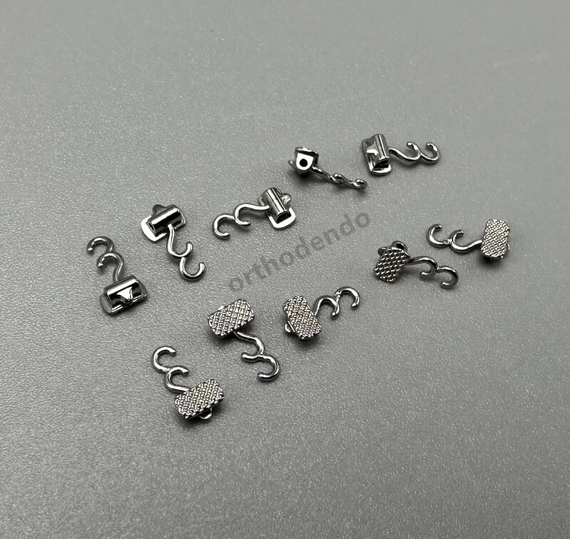 10pc/bagDental Orthodontic Crimpable Hooks Multi-Function Long Curved Left Right