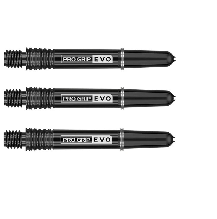 SHORT BLACK TARGET PRO GRIP EVO DART SHAFTS
