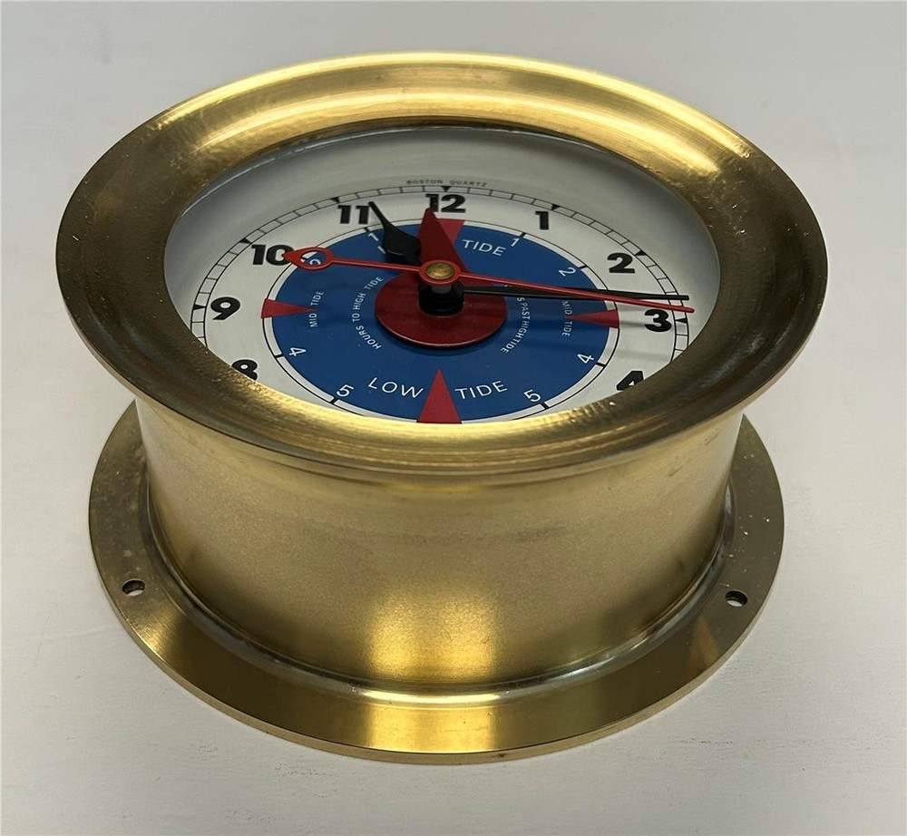 Chelsea Tide Clock - Maritime Tide Teller - 4" Dial 5-1/2" Solid Brass Case