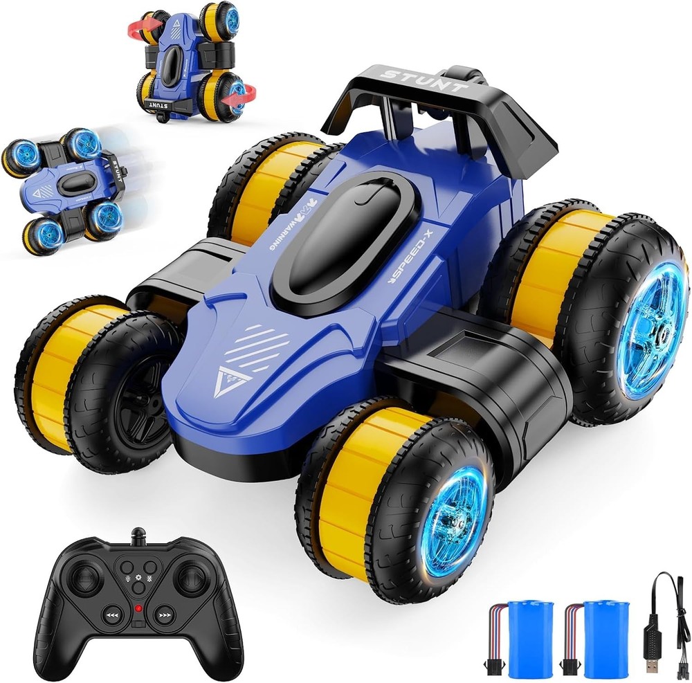 High Speed Drift Remote Control Stunt Deformation Car (Bright Blue)