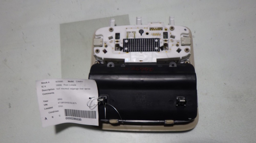 02 TOYOTA CAMRY Front Console roof