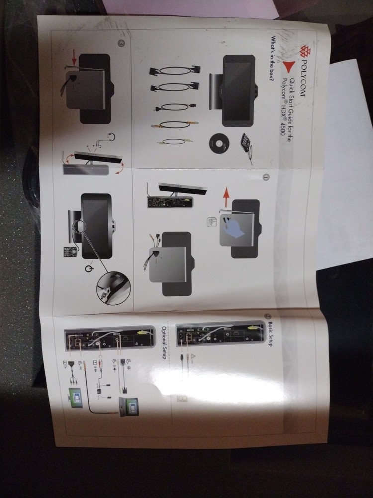 Polycom HDX4500 24" video Conferencing System new in box