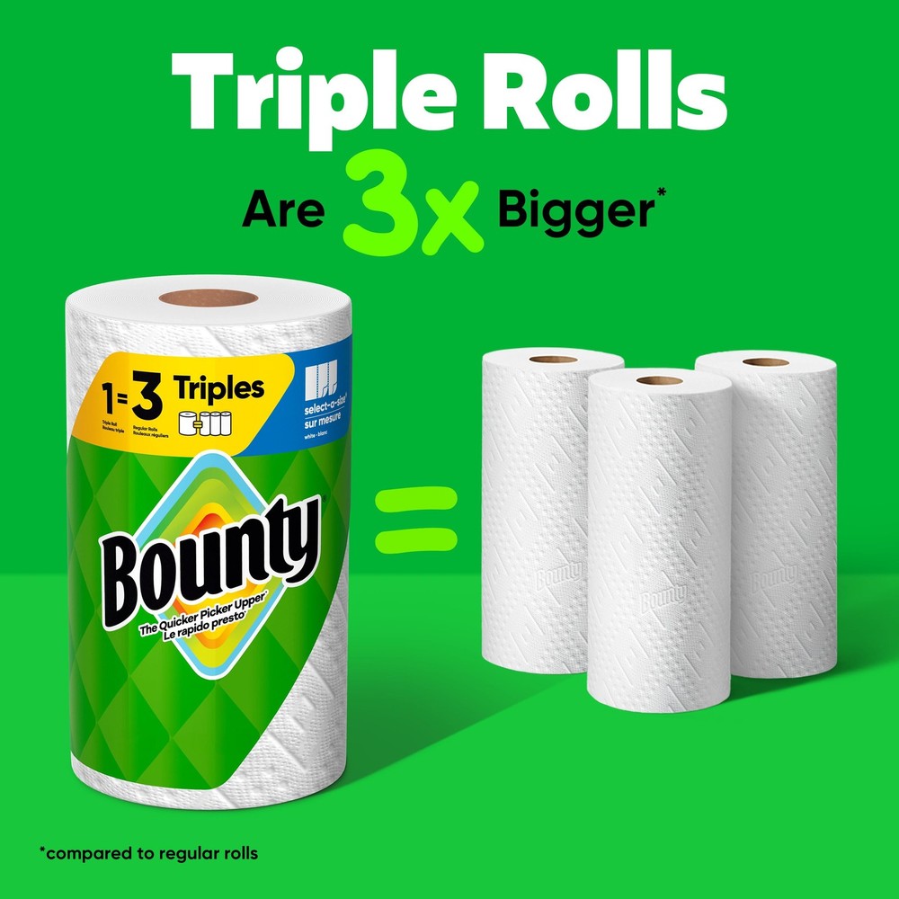Select-A-Size Towels, White, 2 Triple Rolls = 6 Regular Rolls