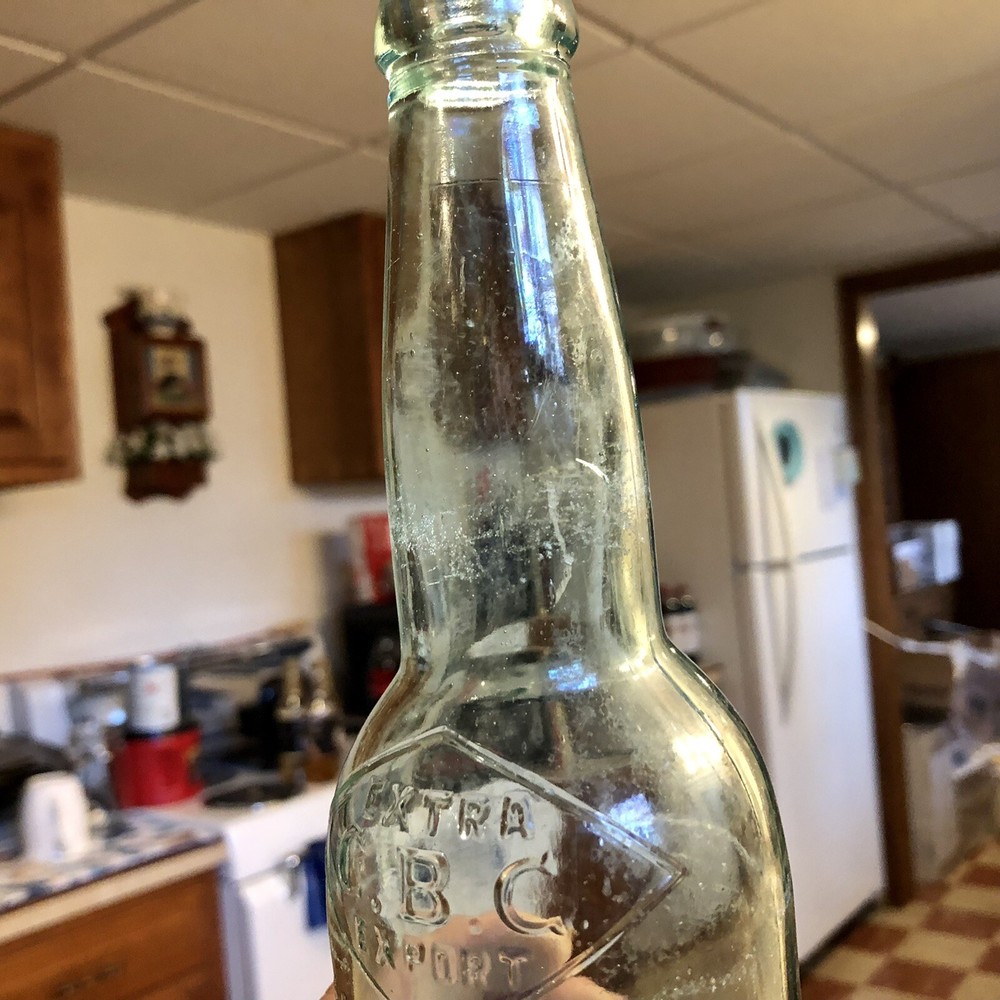 Pre-Pro Beer Bottle C B C (Chesapeake Brewing Co) Extra Export Baltimore MD Aqua