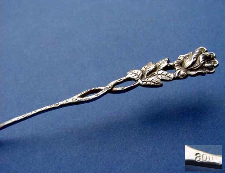 Serving Fork, Rose, 800er Silver C61