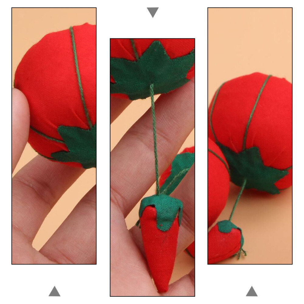 10Pcs Handcraft Tool Tomato Shaped Cushion for Sewing