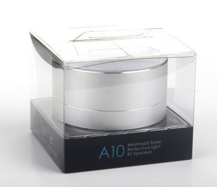Mini Brushed Metal Bluetooth Speaker with Reflective LED Light A10