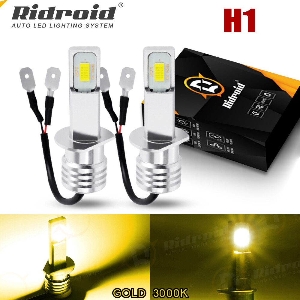 NEW 2x H1 3000K Yellow Amber 110W LED Headlight Bulbs Kit Fog Driving Light DRL