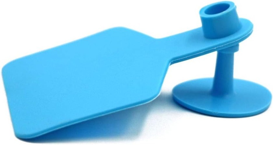 Cattle Ear Tags, Blank for Identification, 100 Pieces in Solid Blue - 3x2.48 in