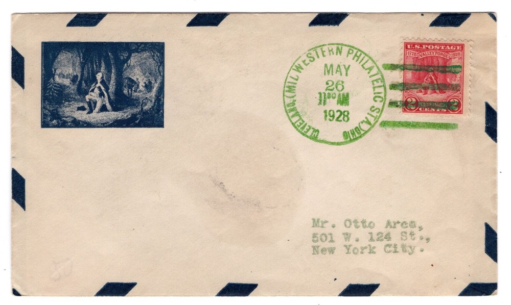 #645 Valley Forge 1928 FDC - Planty #16C A.E. Gorham